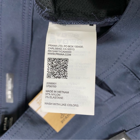 Prana Brion Mens 30x30 Stormy Night Straight Leg Outdoor 5 Pocket Pants New - Picture 12 of 12